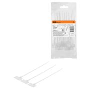 Хомут нейлоновый 2,5 х 110 мм с маркировочной площадкой (белый) (100 шт) TDM