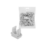 Крепеж-клипса для трубы 16 мм для прямого монтажа (100 шт.) серая TDM