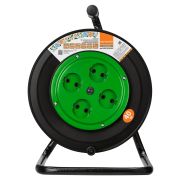 Удлинитель на катушке силовой народный 4 гнезда ПВС 4000 Вт б/з, 40м УС1-43131