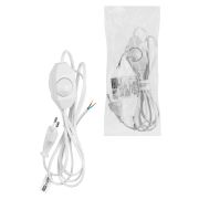 Шнур с плоской вилкой и светорегулятором «Народный» ШВВП 2х0,5 мм2, 2м, белый