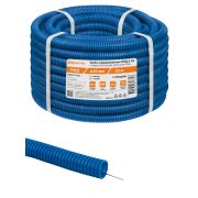 Труба гофрированная ПНД безгалогенная (HF) d 20 с зондом (25 м) легкая 350Н синяя ТDM