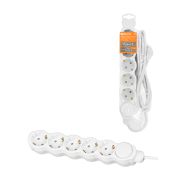 Удлинитель бытовой «Люкс» с выкл., 5 гнезд, 3 м, с/з, с з/ш, ПВС 3х1,5 мм2, 16 А, 250 В, 3700 Вт TDM У1-63223