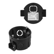 Установочная коробка СП D68х42 мм, саморезы, стыковочные узлы, черная, IP20, инд. штрихкод TDM